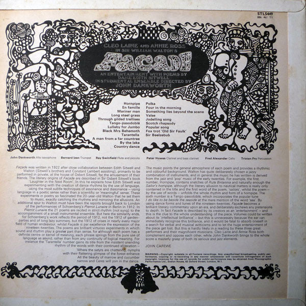 Cleo Laine & Annie Ross With John Dankworth - Walton's Façade - LP