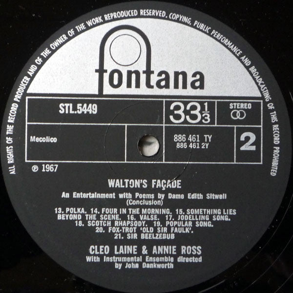 Cleo Laine & Annie Ross With John Dankworth - Walton's Façade - LP