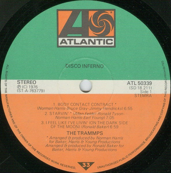 The Trammps - Disco Inferno - LP