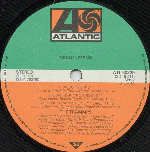 The Trammps - Disco Inferno - LP