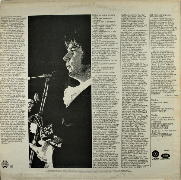 Joe South - Joe South's Greatest Hits Vol. I - LP