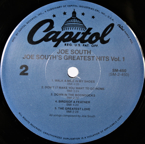Joe South - Joe South's Greatest Hits Vol. I - LP