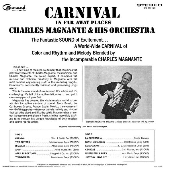 Charles Magnante & His Orchestra* - Carnival In Far Away Places - LP