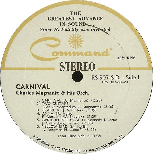 Charles Magnante & His Orchestra* - Carnival In Far Away Places - LP