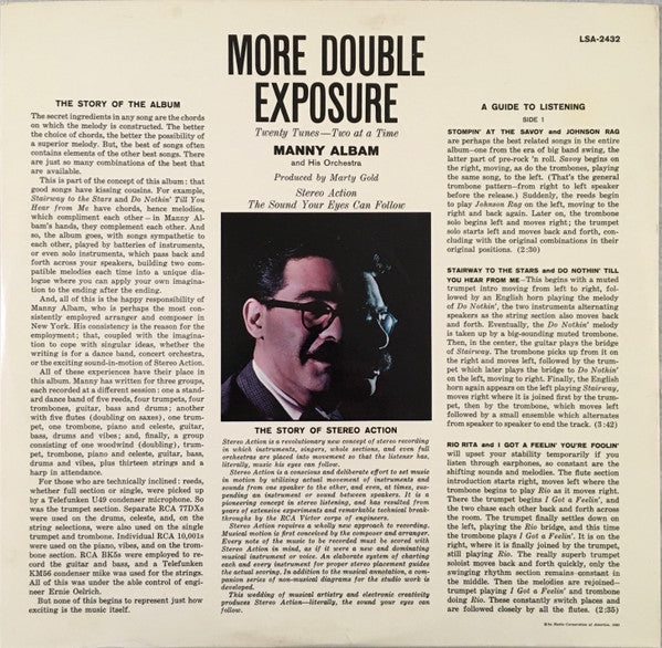 Manny Albam And His Orchestra - More Double Exposure - LP