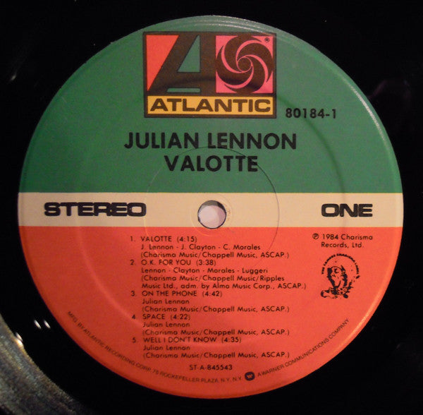 Julian Lennon - Valotte - LP
