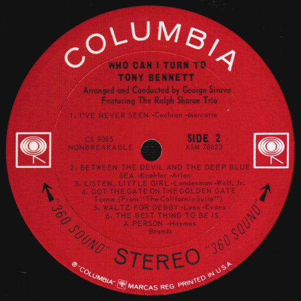Tony Bennett - Who Can I Turn To - LP