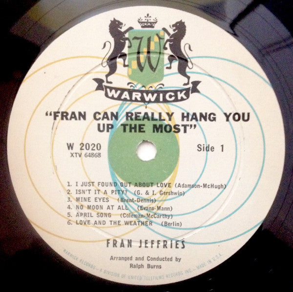 Fran Jeffries - Fran Can Really Hang You Up The Most - LP