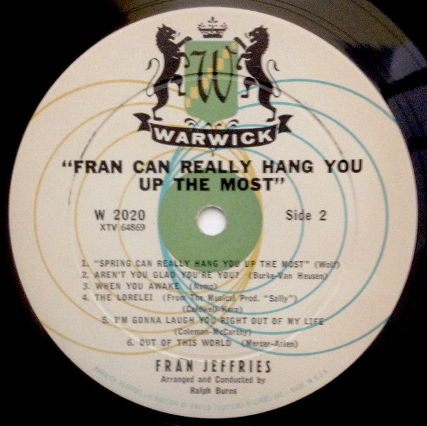 Fran Jeffries - Fran Can Really Hang You Up The Most - LP