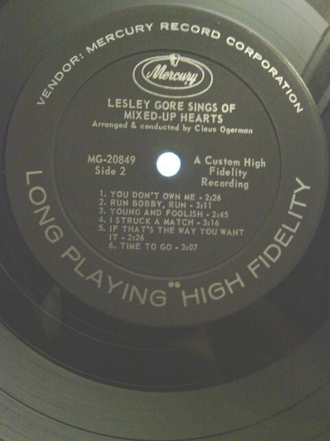 Lesley Gore - Lesley Gore Sings Of Mixed-Up Hearts - LP