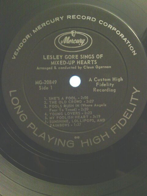 Lesley Gore - Lesley Gore Sings Of Mixed-Up Hearts - LP