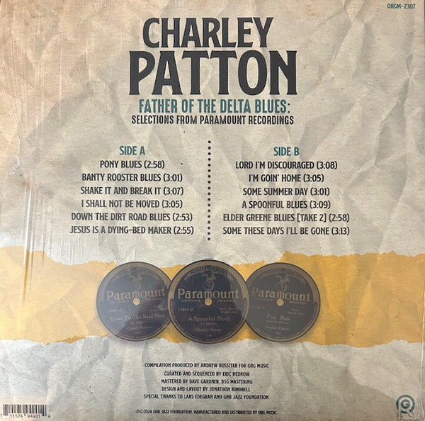 Charley Patton - Father Of The Delta Blues: Selections From Paramount Recordings - LP