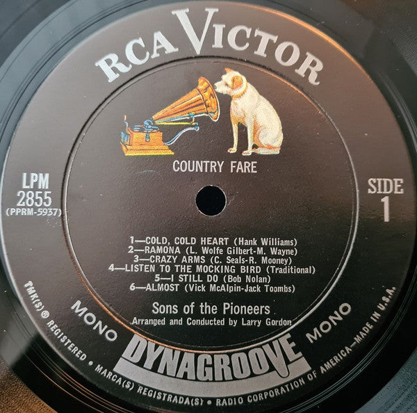 Sons Of The Pioneers* - Country Fare - LP