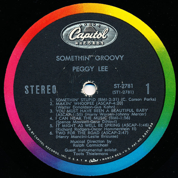Miss Peggy Lee* - Somethin' Groovy - LP