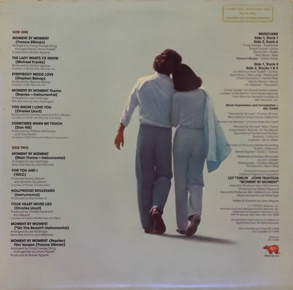 Various - Moment By Moment Original Movie Soundtrack - LP