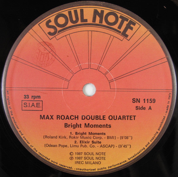 Max Roach Double Quartet - Bright Moments - LP