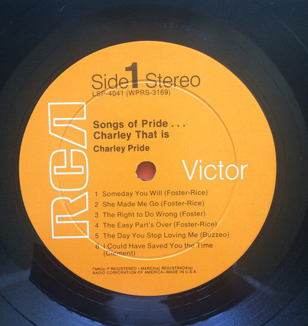 Charley Pride - Songs Of Pride...Charley That Is - LP