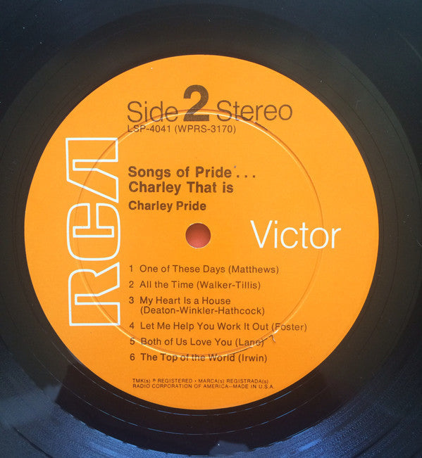 Charley Pride - Songs Of Pride...Charley That Is - LP