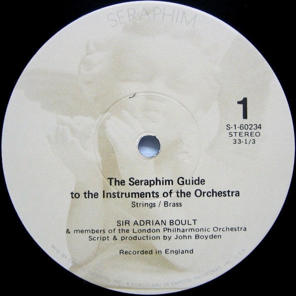Sir Adrian Boult & Members Of The London Philharmonic Orchestra* - The Seraphim Guide To The Instruments Of The Orchestra - LP