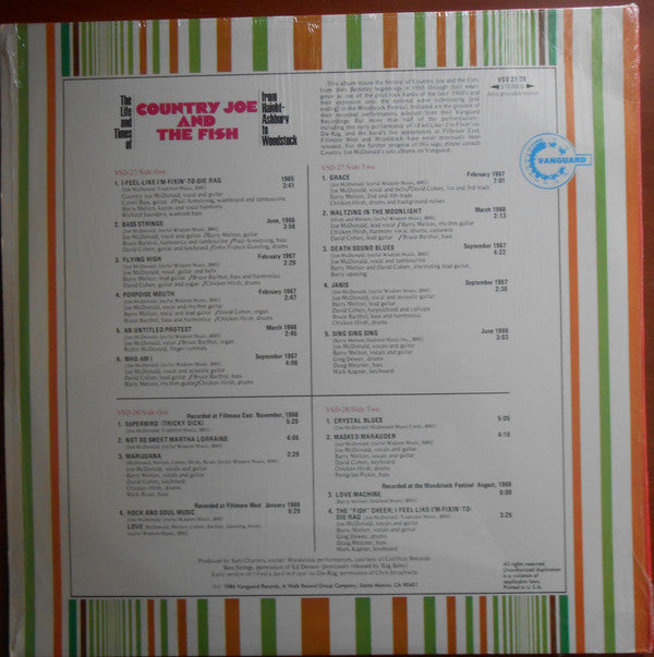 Country Joe & The Fish* - The Life And Times Of Country Joe And The Fish From Haight-Ashbury To Woodstock - LP