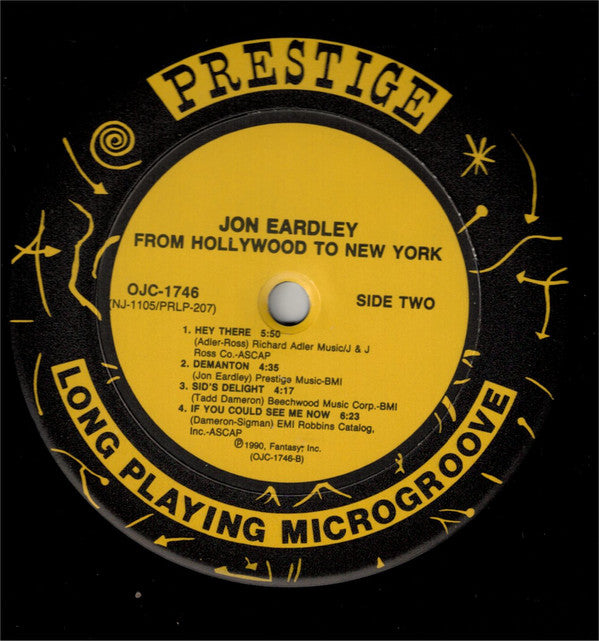Jon Eardley - From Hollywood To New York - LP