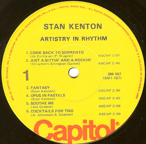 Stan Kenton - Artistry In Rhythm - LP