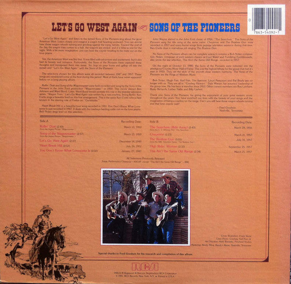 Sons Of The Pioneers* - Let's Go West Again - LP