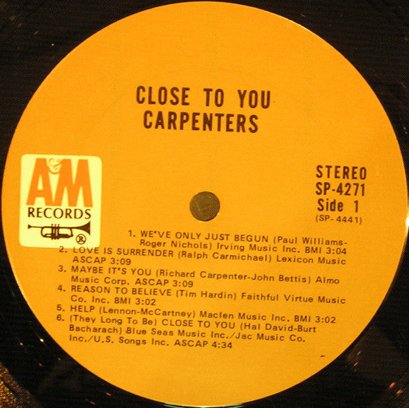 Carpenters - Close To You - LP