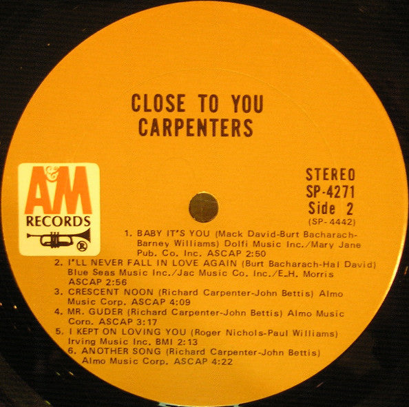Carpenters - Close To You - LP