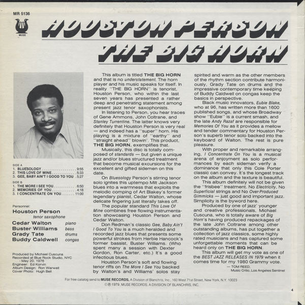 Houston Person - The Big Horn - LP