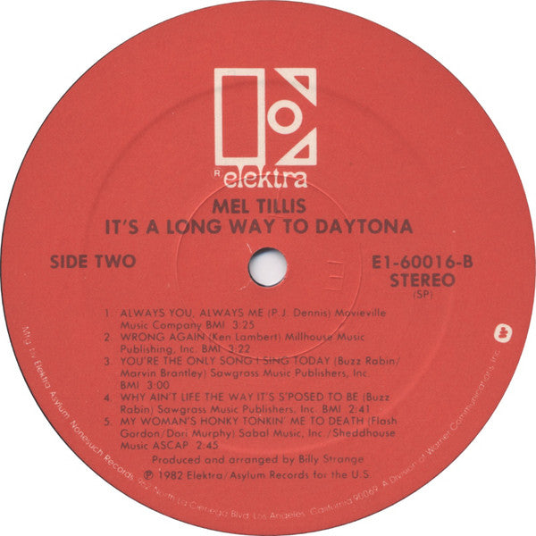 Mel Tillis - It's A Long Way To Daytona - LP