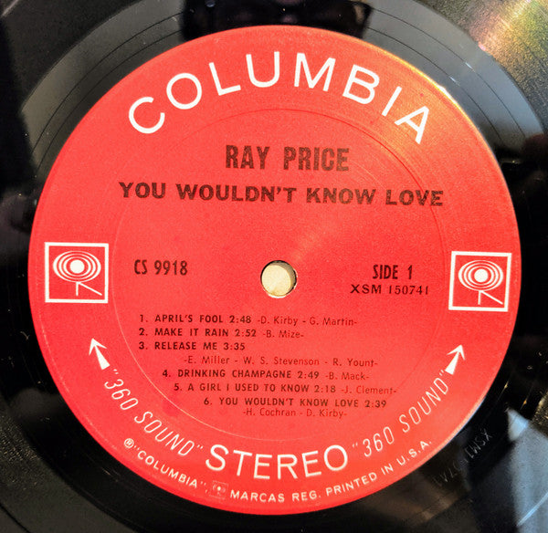 Ray Price - You Wouldn't Know Love - LP