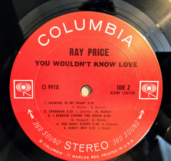 Ray Price - You Wouldn't Know Love - LP