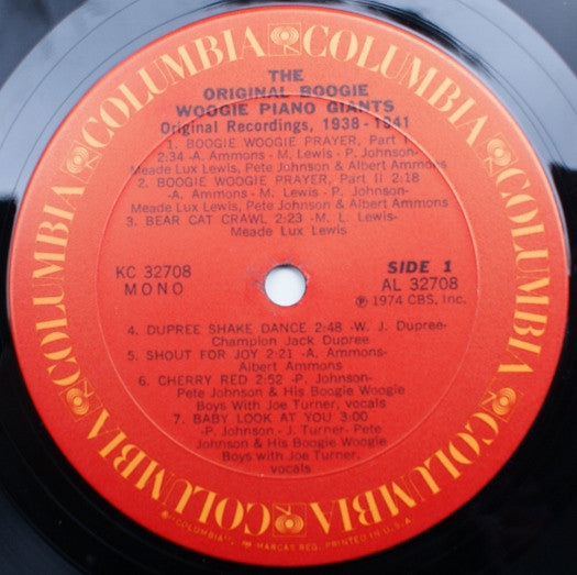 Various - The Original Boogie Woogie Piano Giants - LP