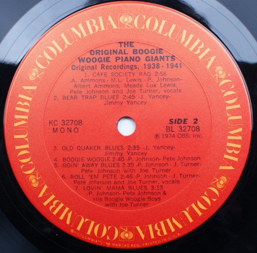 Various - The Original Boogie Woogie Piano Giants - LP