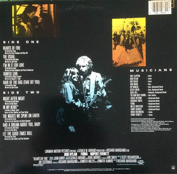 Various - Hearts Of Fire (Original Motion Picture Soundtrack) - LP