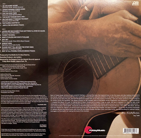 Kris Kristofferson - The Austin Sessions - LP