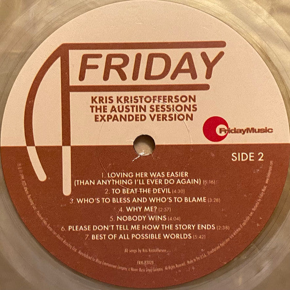 Kris Kristofferson - The Austin Sessions - LP