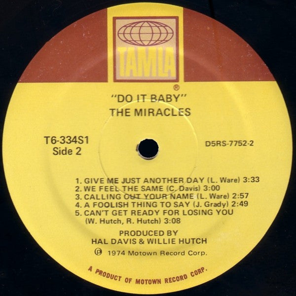 The Miracles - Do It Baby - LP