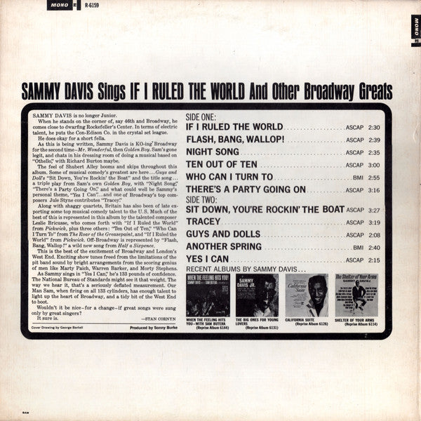 Sammy Davis Jr. - If I Ruled The World (And Other Broadway Greats) - LP