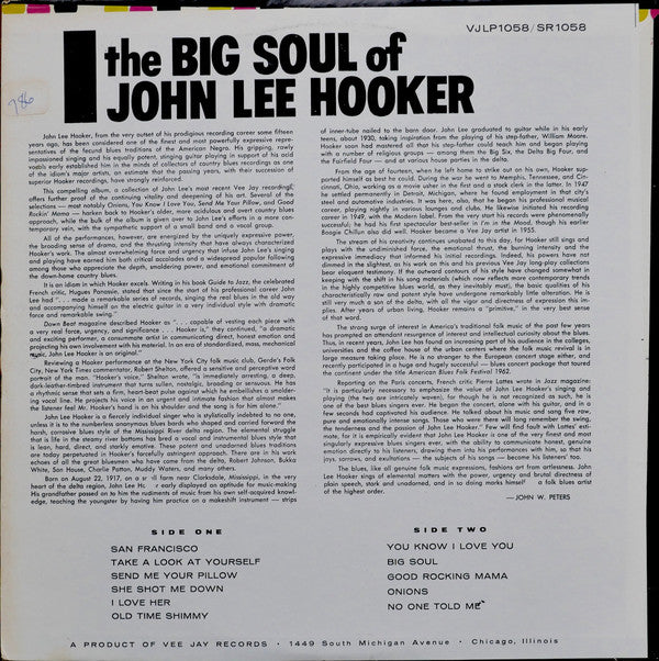 John Lee Hooker - The Big Soul Of John Lee Hooker - LP
