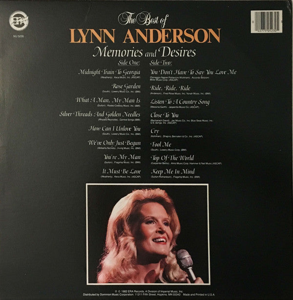 Lynn Anderson - The Best Of Lynn Anderson - Memories And Desires - LP