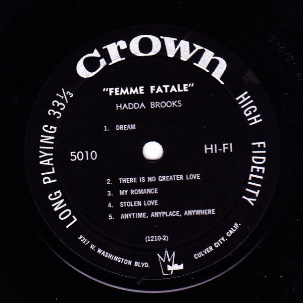 Hadda Brooks - Femme Fatale - LP