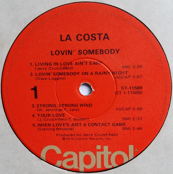La Costa - Lovin' Somebody - LP