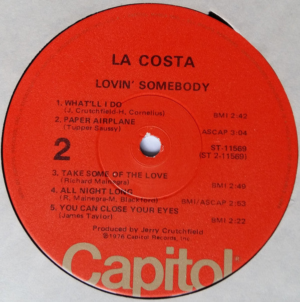 La Costa - Lovin' Somebody - LP