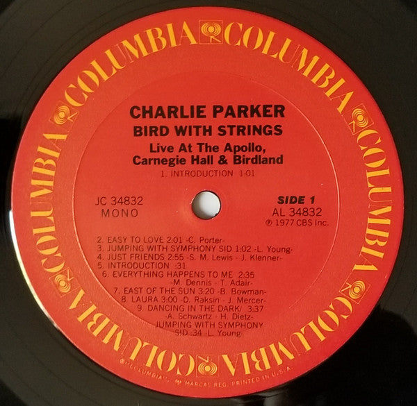 Charlie Parker - Bird With Strings (Live At The Apollo, Carnegie Hall & Birdland) - LP