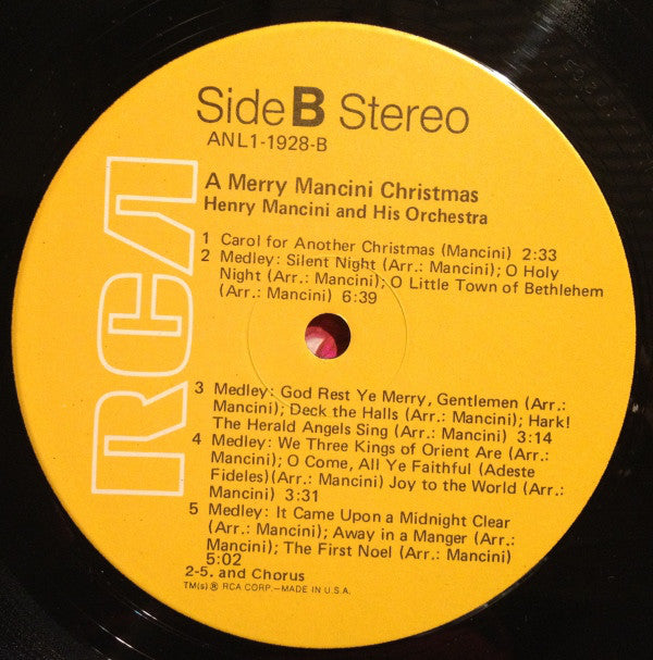 Henry Mancini, His Orchestra And Chorus* - A Merry Mancini Christmas - LP