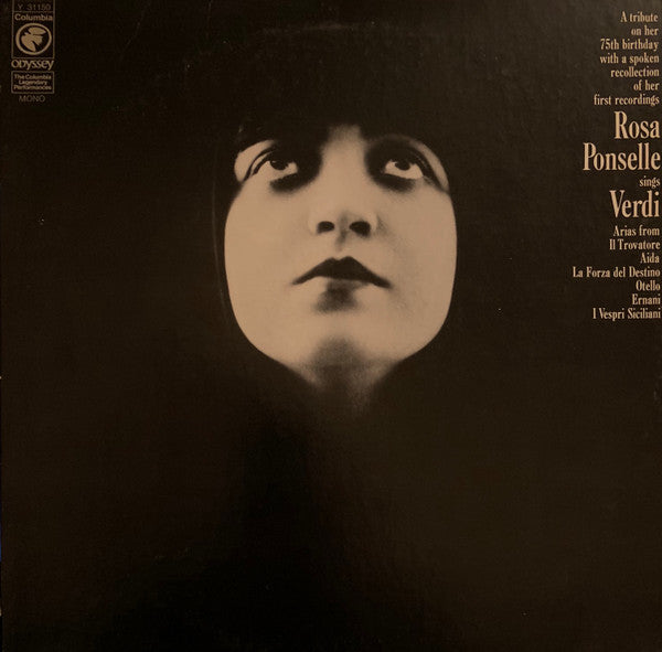 Rosa Ponselle Sings Verdi* - Rosa Ponselle Sings Verdi - LP