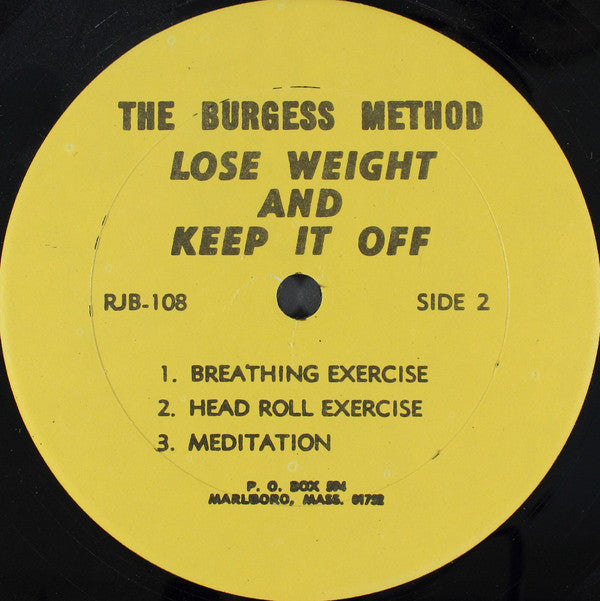 Russ Burgess (2) - Lose Weight And Keep It Off: The Burgess Method - LP
