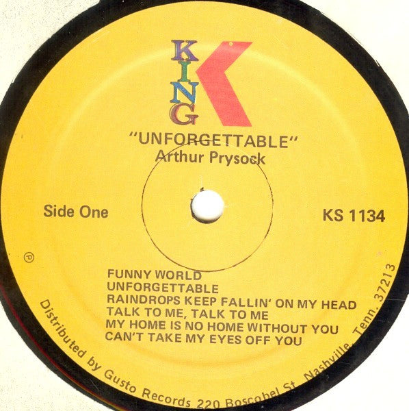 Arthur Prysock - Unforgettable - LP